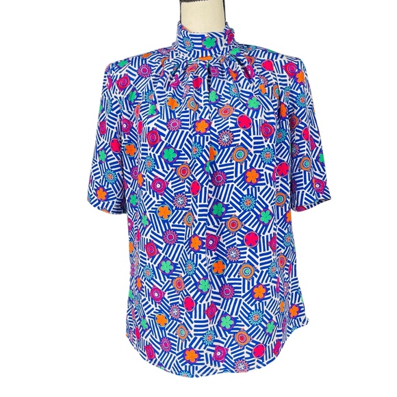 Helene St. Marie Short Sleeve Blouse - Picture 1 of 5